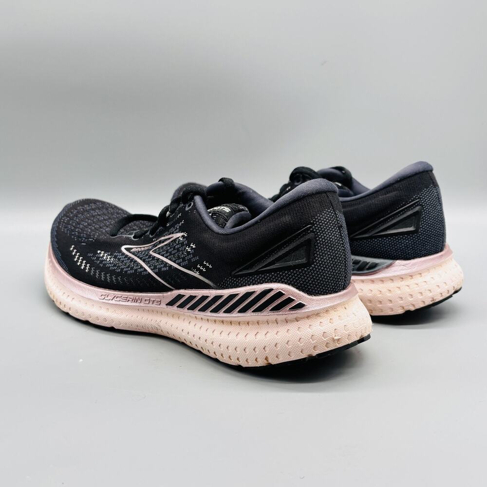 Brooks Shoes Womens 9 Black Glycerin GTS 19 Stability Running Athletic Sneakers - Picture 5 of 11